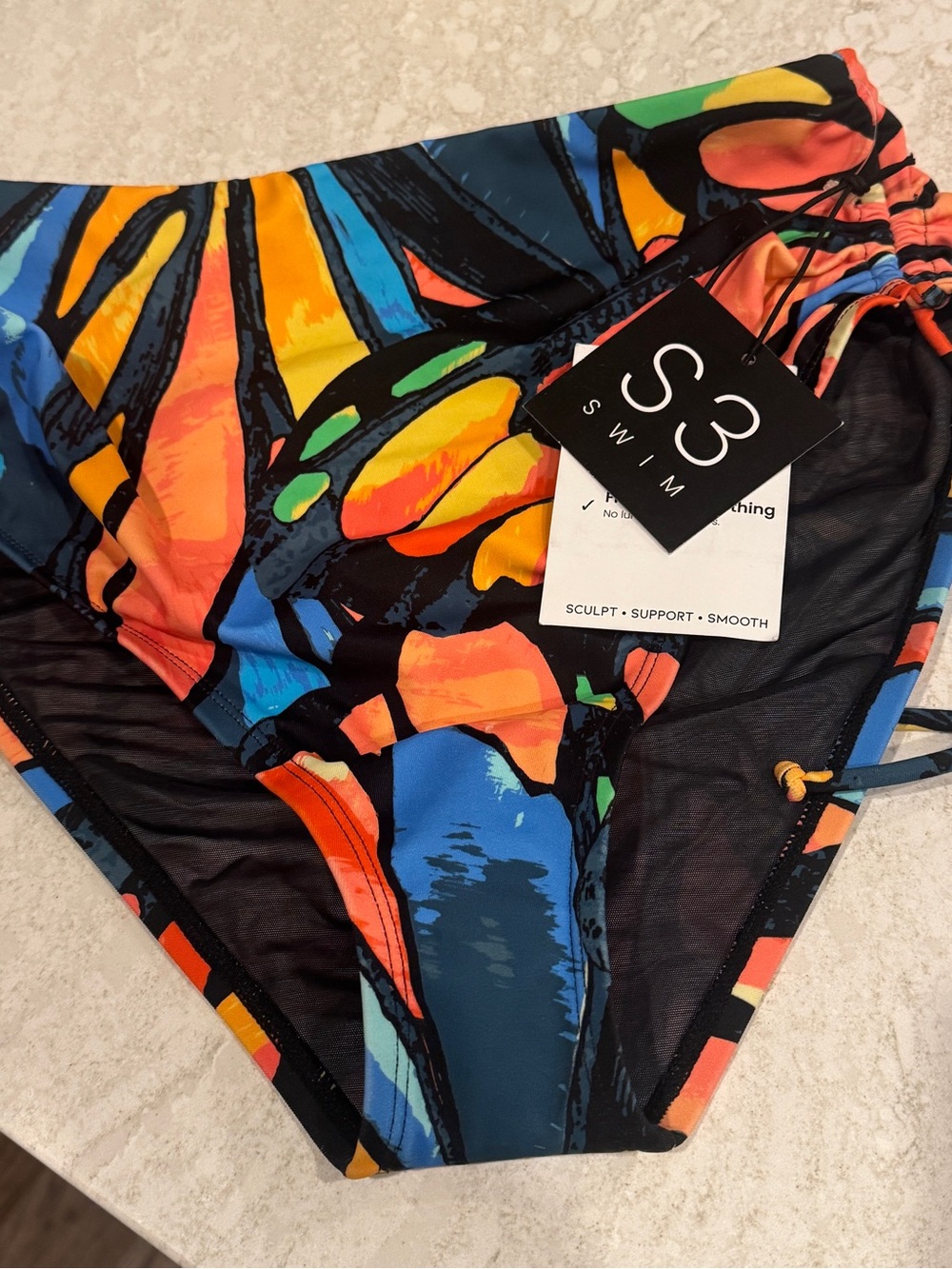 High waisted Floral Bikini Bottom